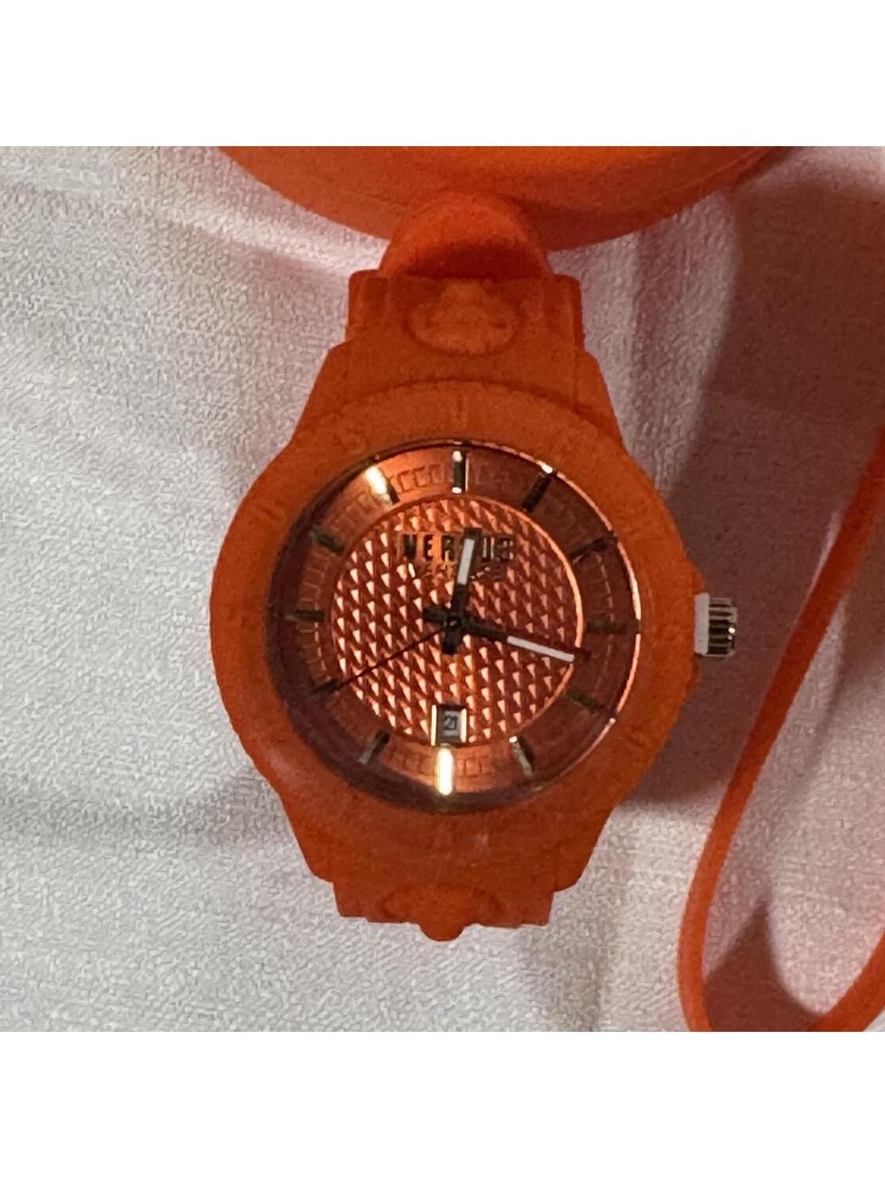 Versus by Versace Watch Tokyo R Orange VSPOY0218 Silicone Lion Head With Case - Picture 5 of 8